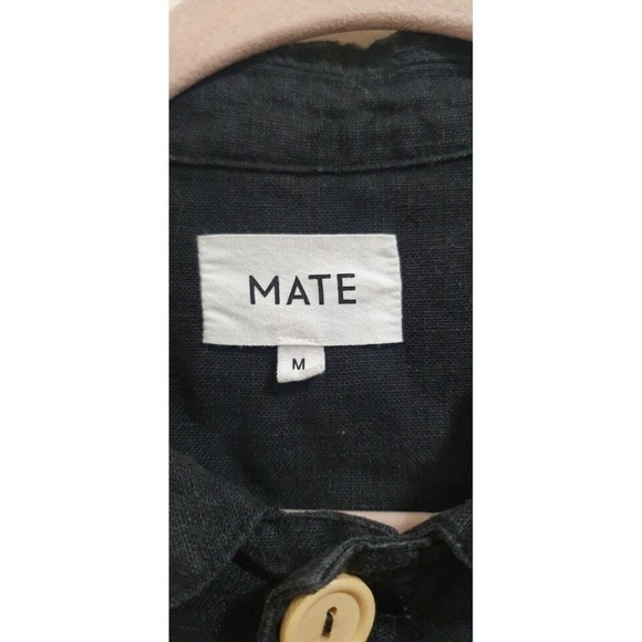 Mate The Label Linen Short Sleeve Black Jumpsuit Size M - Picture 7 of 13